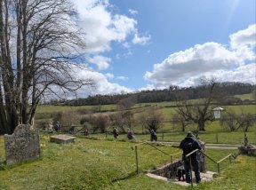 Leaving Alvediston Church